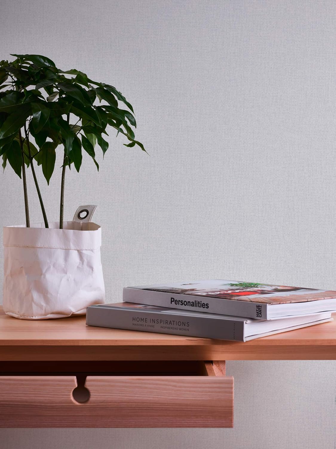 Plain Wallpaper Exotic Life Non-Woven Wallpaper 10.05 m x 0.53 m Grey Made in Germany by Livingwalls 360932 36093-2
