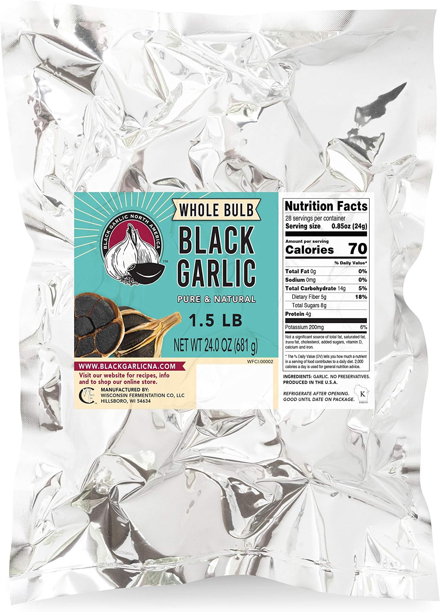 Whole Black Garlic - 1.5 pounds