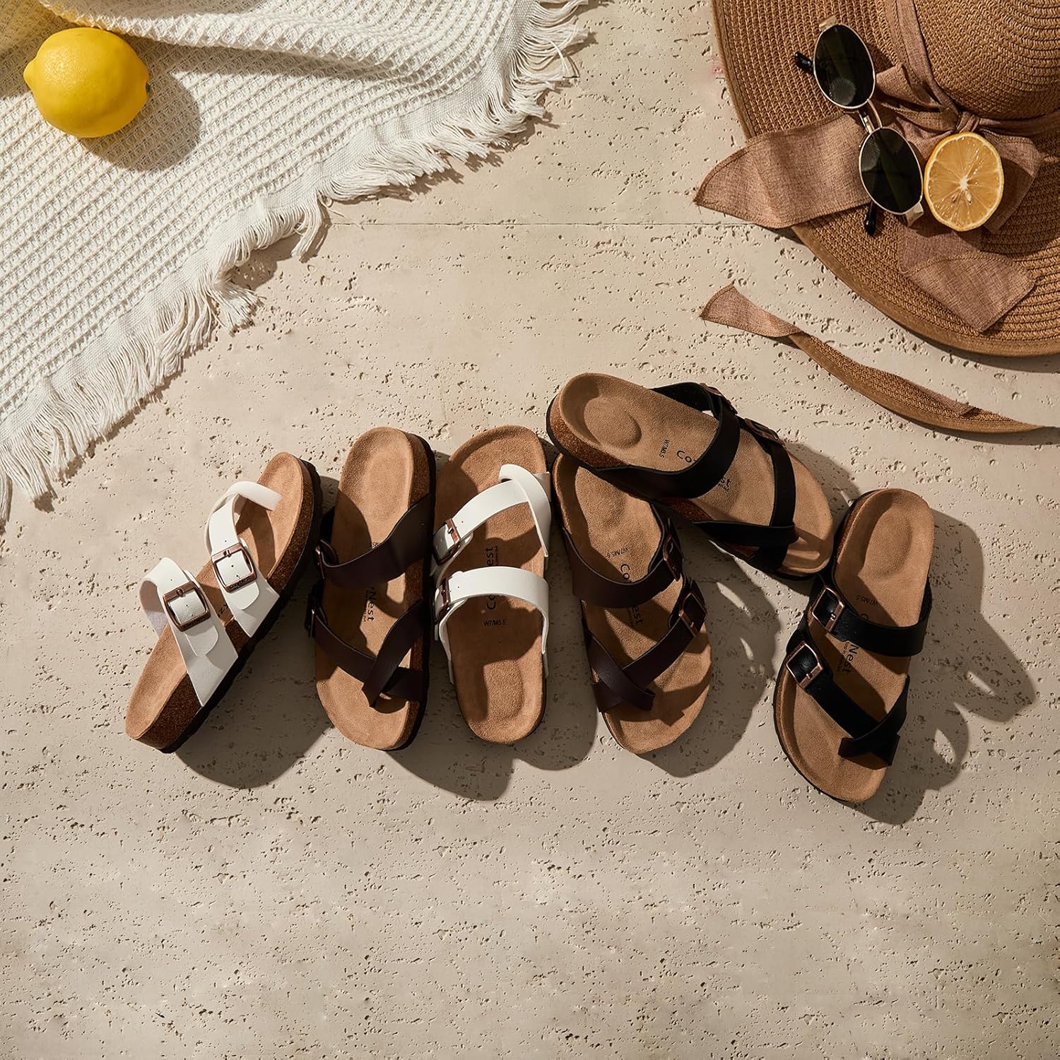 Adjustable Slide Sandals for Women and Men Cork Footed Arch Supported for Summer Indoor and Outdoor - Image 7