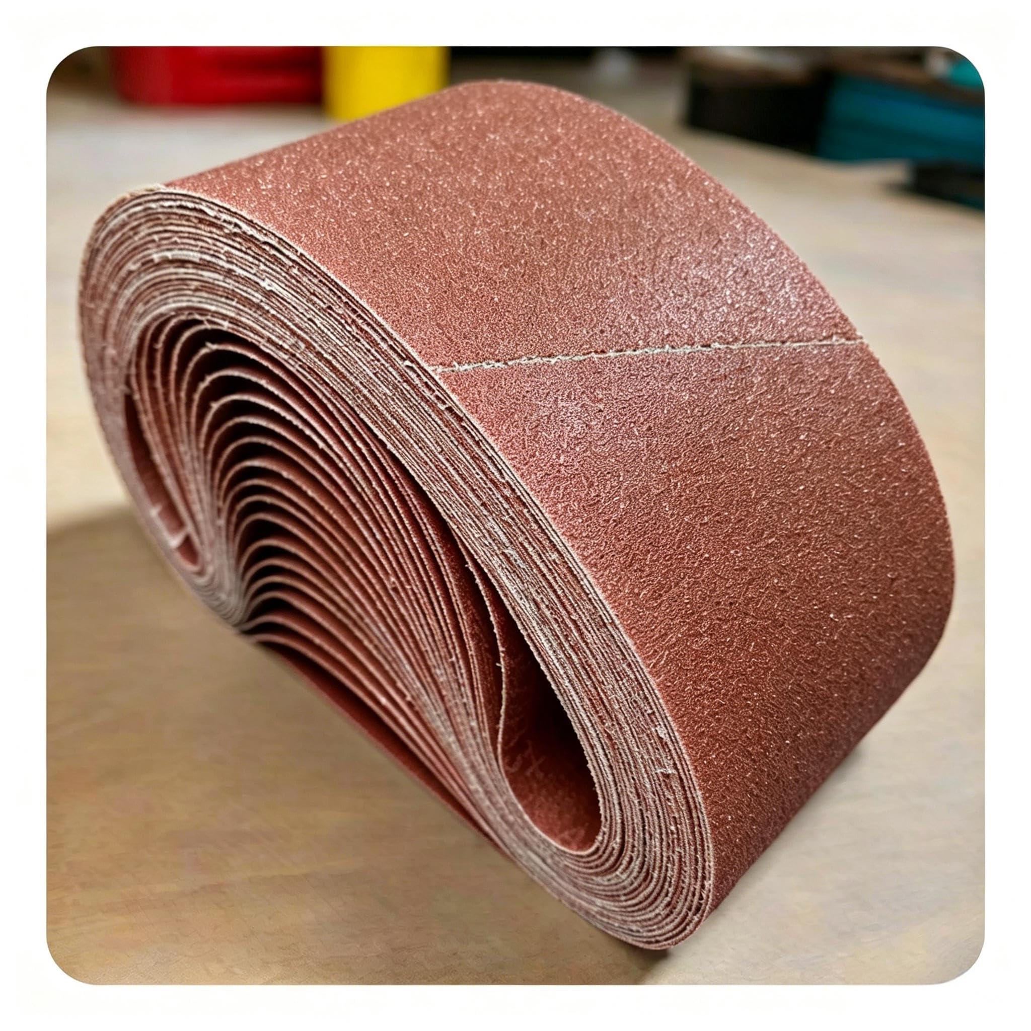 Bandas de Lija 75x533 mm - Juego de 25 Unidades (5 Granos: P80/P120/P150/P240/P320) para Lijadoras de Banda - Madera, Metal, Plástico