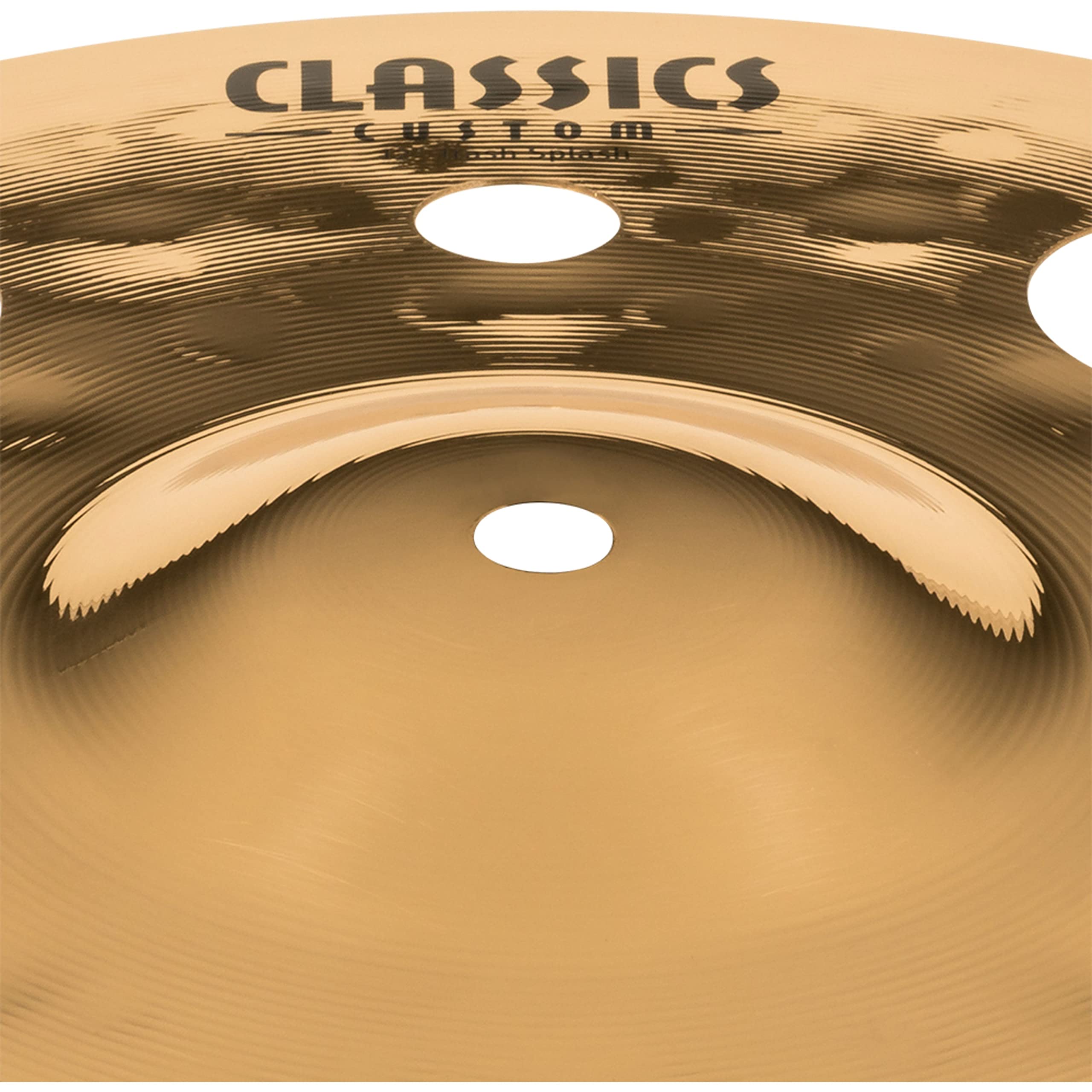 Meinl Cymbals Classics Custom Brilliant Piatto Trash Splash 12 pollici (30,48cm) per Batteria - Bronzo B12, Finitura Brillante, Prodotto in Germania (CC12TRS-B)