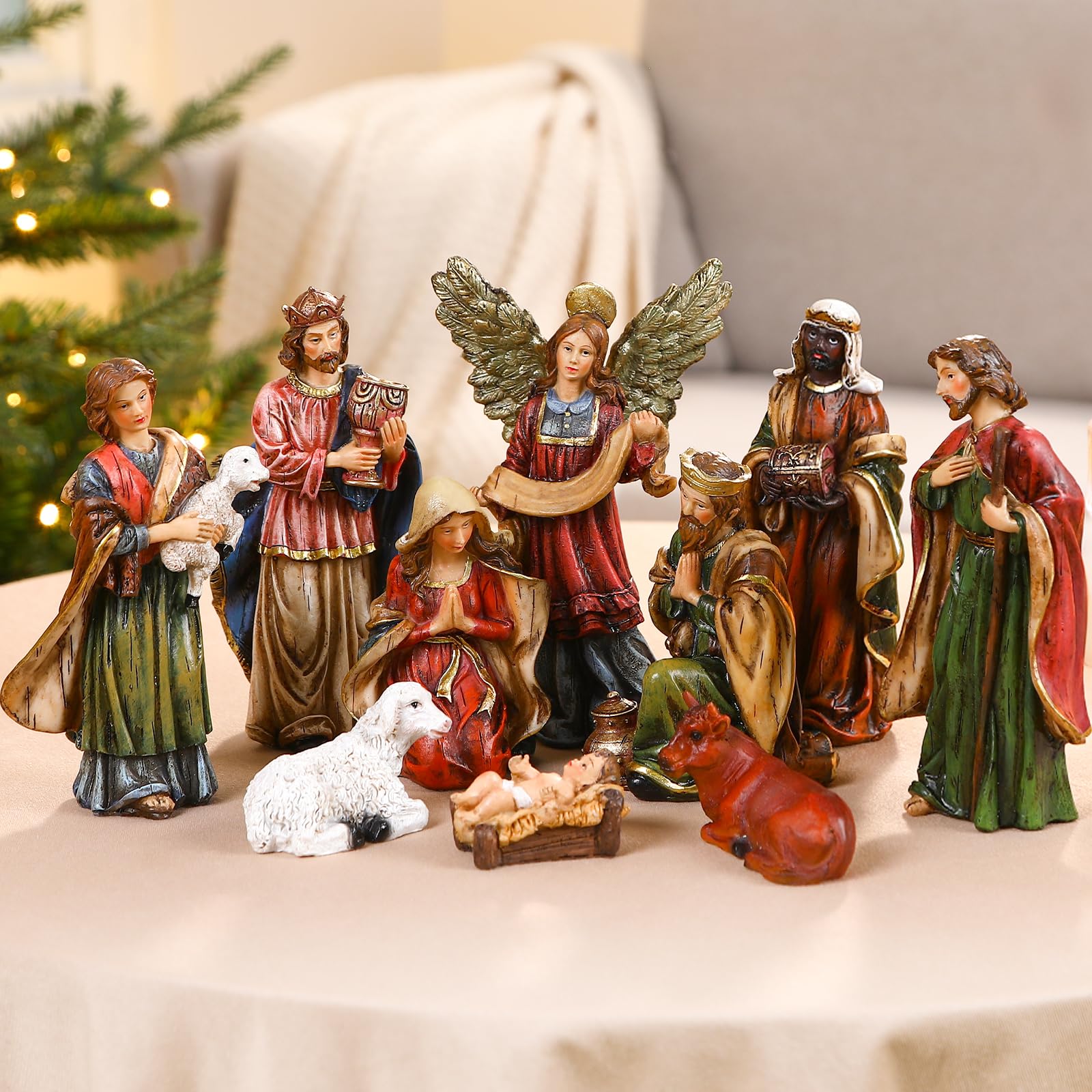 Amazon.com: Alupssuc Nativity Set for Christmas, 10 Pieces 5.9