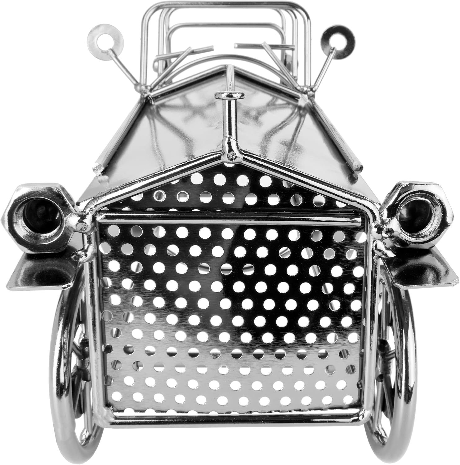 BRUBAKER Wine Bottle Holder Classic Car - Metal Sculpture - Wine Rack Decor - Tabletop - with Greeting Card