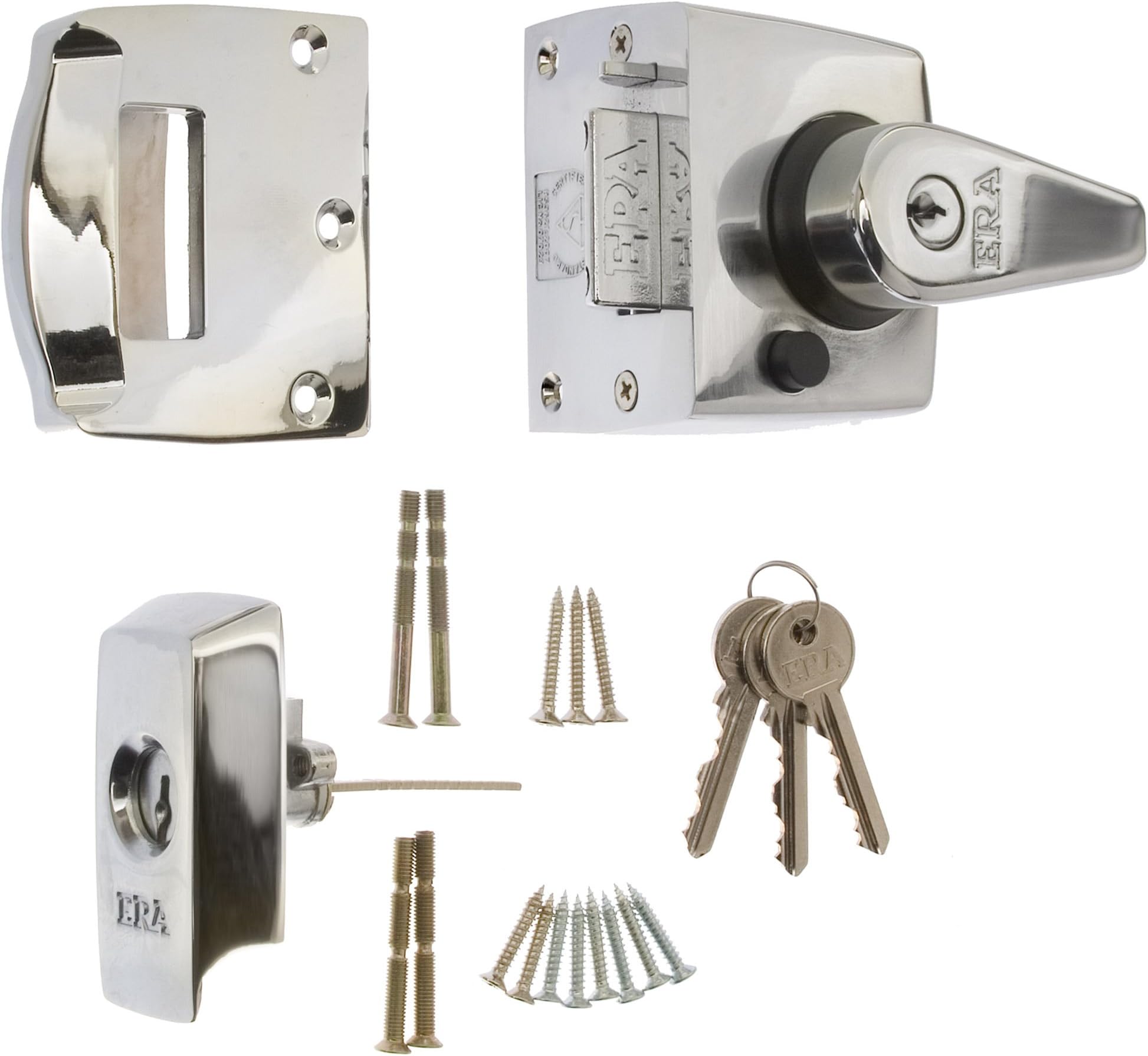 ERA 1930-37-1 Maximum Security BS Nightlatch with Polished Chrome Body