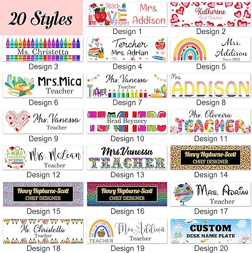 Miniatura 3 de Placa de nombre de escritorio personalizada para profesores, placa de identificación de bloque de acrílico personalizada para oficina, placa de