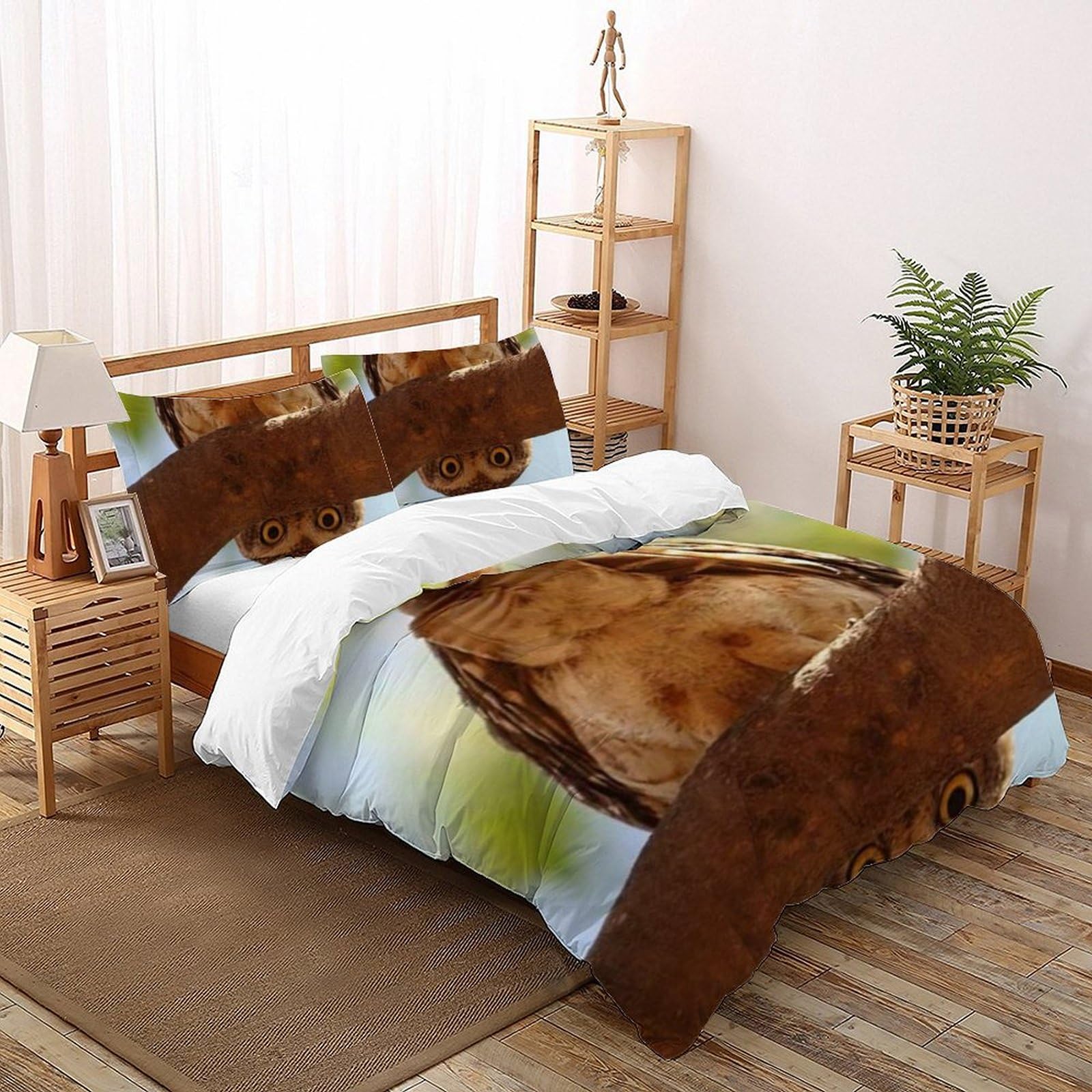 Housse de couette 200x200 animaux imprimé 3D pour un lit enfant facile à border