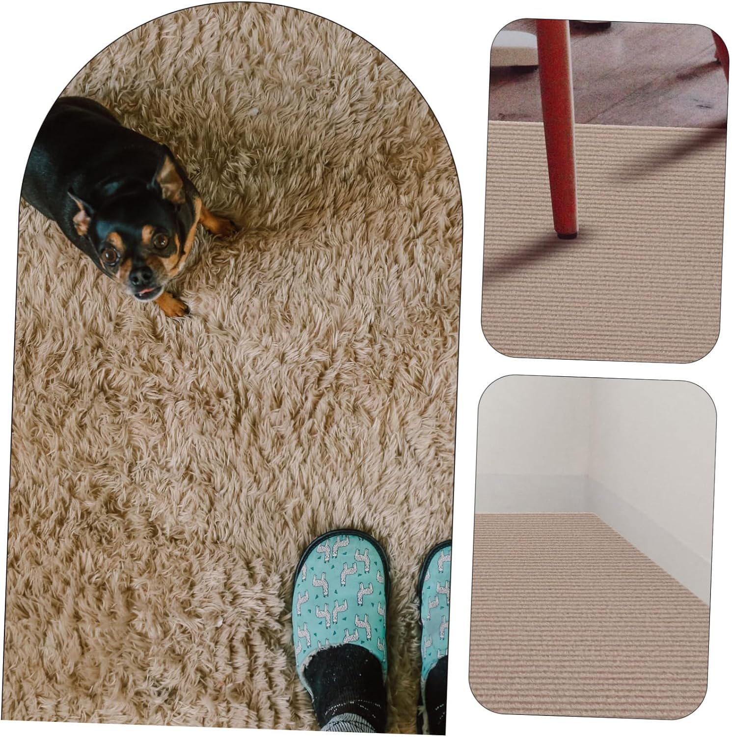 Alipis 10pcs Self-Adhesive Non- Carpet Tiles Easy to Install Peel and Stick Floor Mats for Home Kitchen and Office Wear-Resistant Design