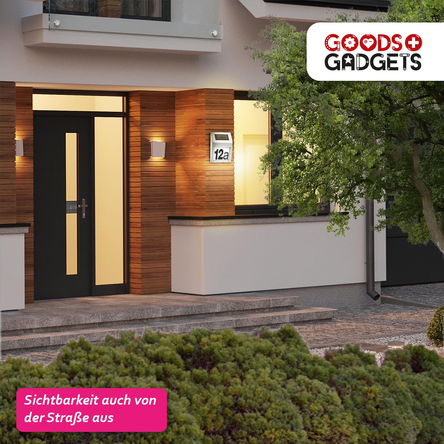 1 NUMERO DE MAISON SOLAIRE LUMINEUX A LED NUMELIO ALLUMAGE AUTOMATIQUE Tout Numero Panneau Solaire  3664596034817