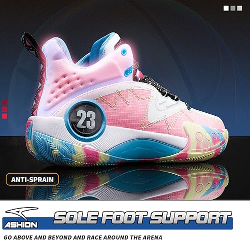 Miniatura 3 de ASHION Zapatos de Baloncesto para Hombre de Moda Transpirables Zapatillas Antideslizantes para Hombre con Soporte de Arco Zapatos Deportivos para