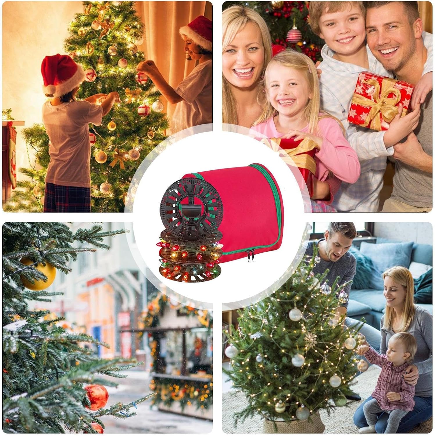 Christmas Light Storage Bag Holiday Seasonal Decorations Home Organizer