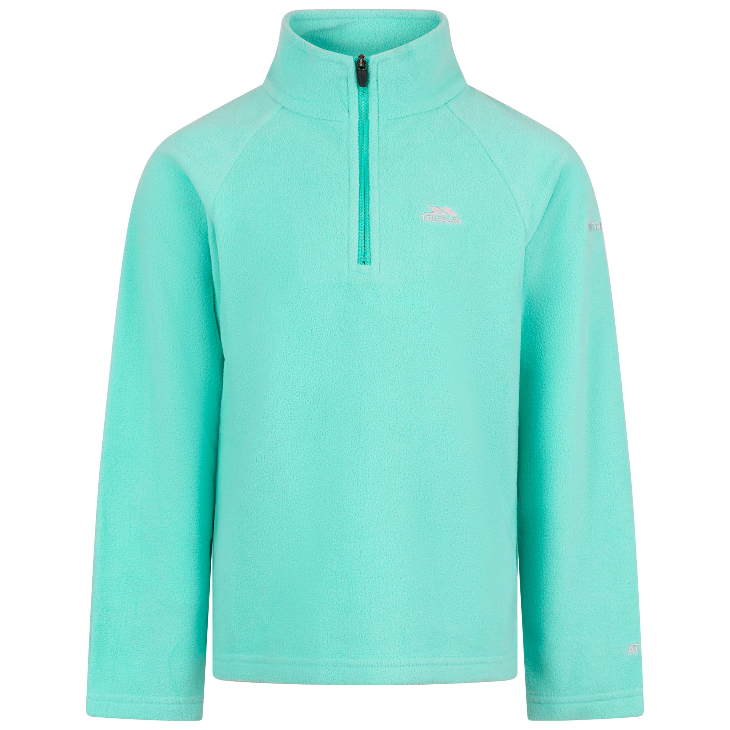 Trespass Kids Fleece Uliston - Half Zip Neck, Auto-Lock Zip, Airtrap Technology, 160 gsm, Soft Brushed Finish, 100% Polyester, Lightweight, Warm, Easy-Care