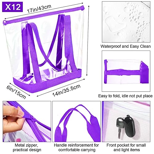 Miniatura 2 de Juego de 24 bolsas transparentes de PVC con cierre de cremallera con bolsa transparente impermeable para cosméticos para viajes y trabajo