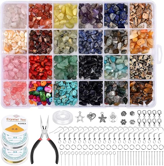 TOAOB Baum Des Lebens Charms - 10 Edelstein Anhänger Für Schmuck DIY