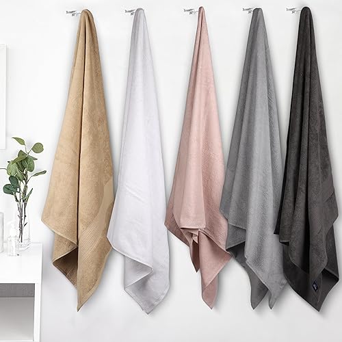 Miniatura 6 de ESSELL 247 Aurora Collection - Juego de toallas de baño de 6 piezas, 100% algodón, duraderas, de secado rápido y ligeras, 2 toallas de baño, 2