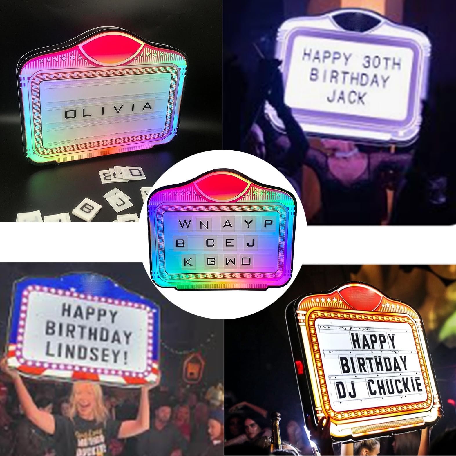 Diseño Recargable de cartelera electrónica, Letrero de Caja de luz con números de Letras, Luces de Servicio de Botellas, presentador de Botellas para Club Nocturno