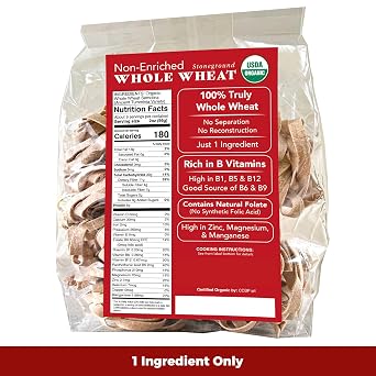 Organic Whole Wheat Tagliatelle Pasta, Ancient Grain, Sicily Italy, 2-Pack