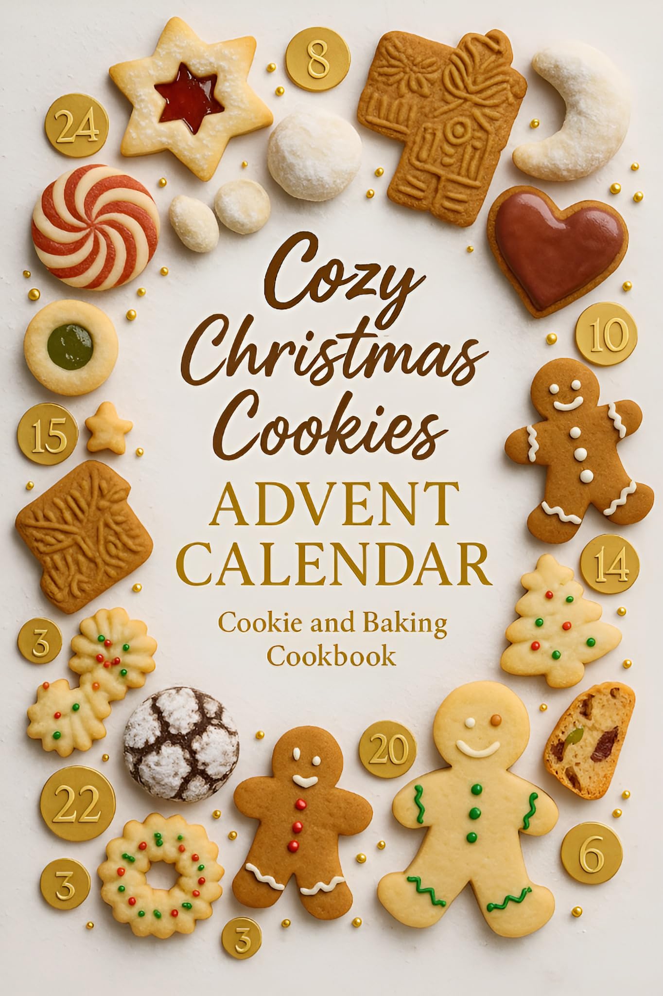 Cozy Christmas Cookies: Experience 24 Days of Delicious Cookies and Other Sweet Treats – Advent Calendar Cookie and Baking Cookbook