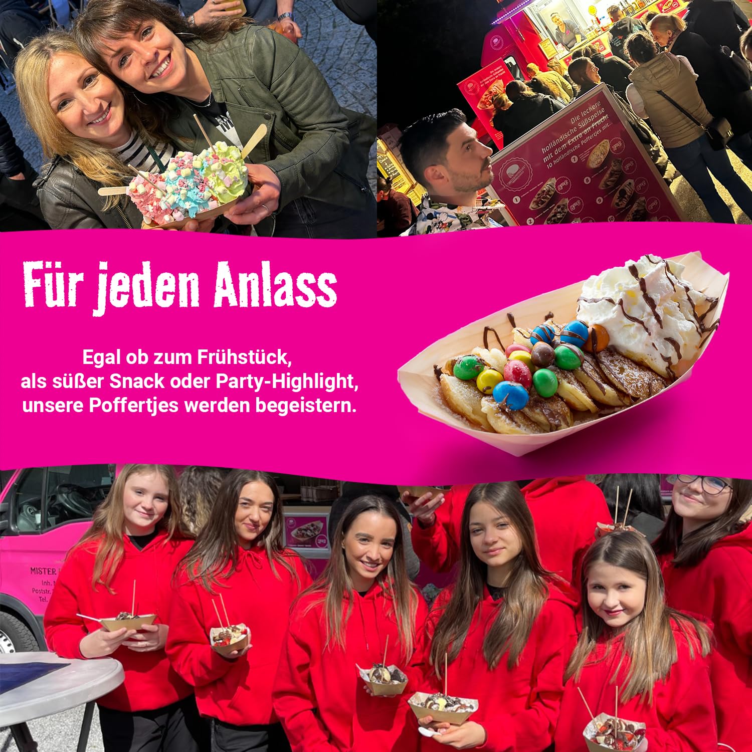 MISTER POFFERTJES Pancake Backmischung für Poffertjes, holländische Mini-Pfannkuchen mit elektrischem Poffertjes Maker, Pancake Mix für 40 Stück, 4-6 Portionen