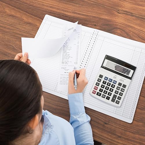 Miniatura 5 de Sayglossy Paquete de 2 libros de contabilidad columnar, cuaderno de contabilidad, libro de papel, libro de registro columnar para contabilidad de