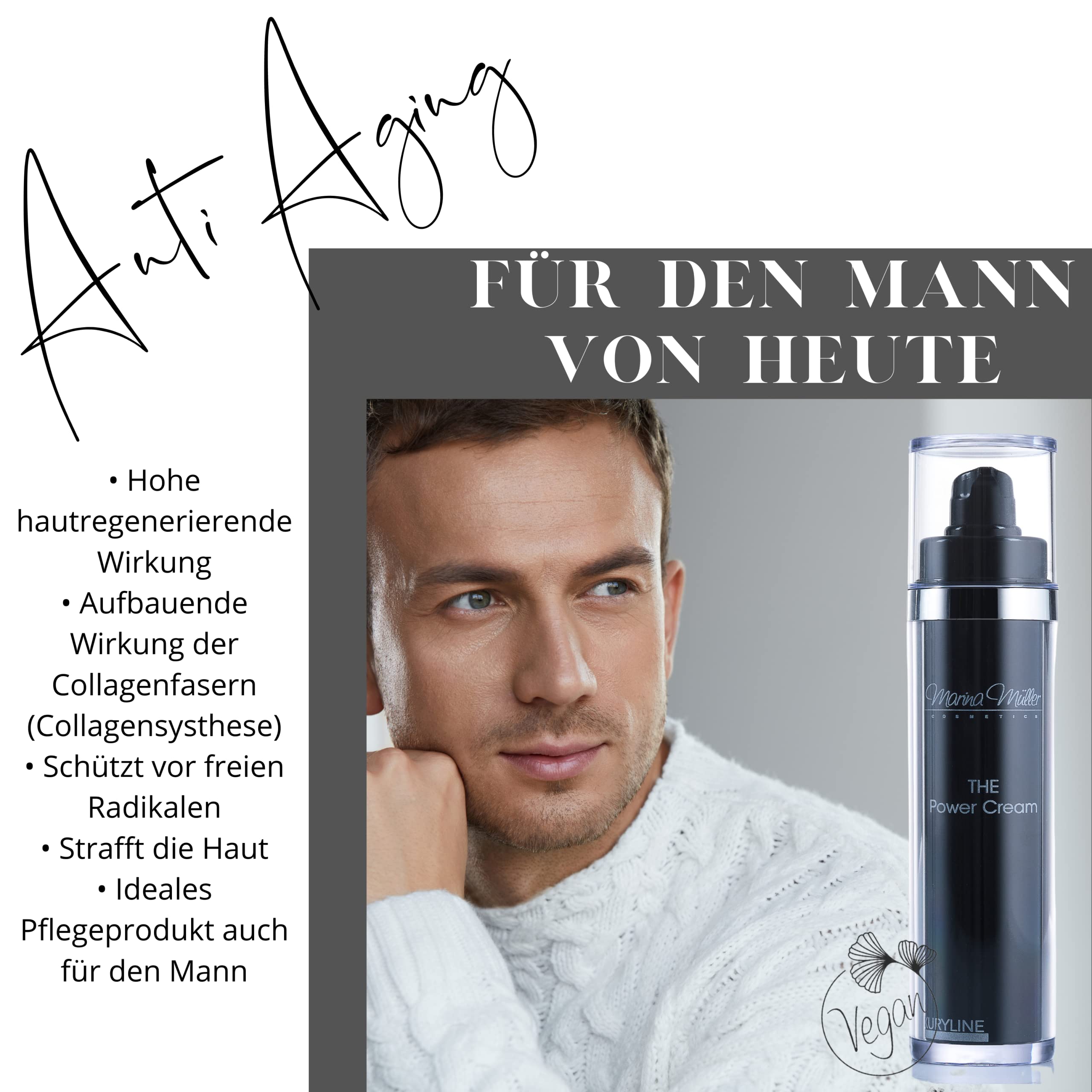 Hochwertige Anti-Aging Tages und Nachtcreme für Frauen und Männer - Wohltuende Wirkstoffe wie Retinol - Q10 - Panthenol sorgen für ein sanftes und angenehmes Hautgefühl. Vegan