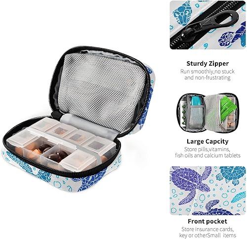 Miniatura 10 de Pastillero de mármol con purpurina de oro rosa, contenedor de píldoras portátil semanal para 7 días, organizador de píldoras, soporte para