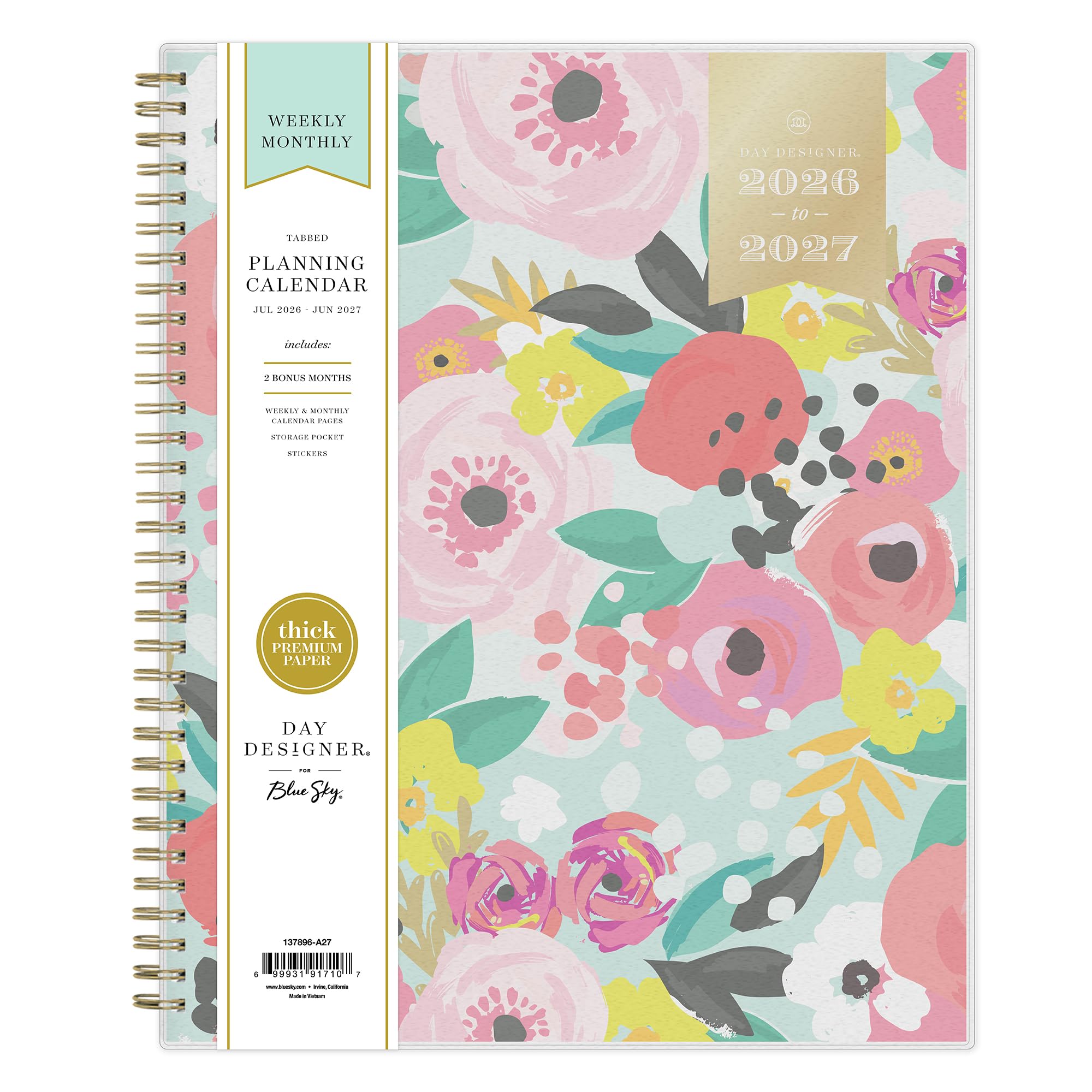 Amazon.com : Blue Sky Day Designer 2026-2027 Weekly and Monthly
