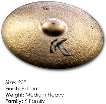 Amazon.com: Avedis Zildjian Company K Custom Ride Cymbal - 20