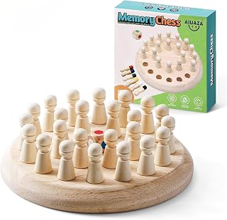 Wooden Memory Chess Matching Game: A Family Board Game Suitable for Children and Adults, Puzzle Toys Suitable for Ages 3, 4, 5, and 6, Birthday Gifts for Boys and Girls