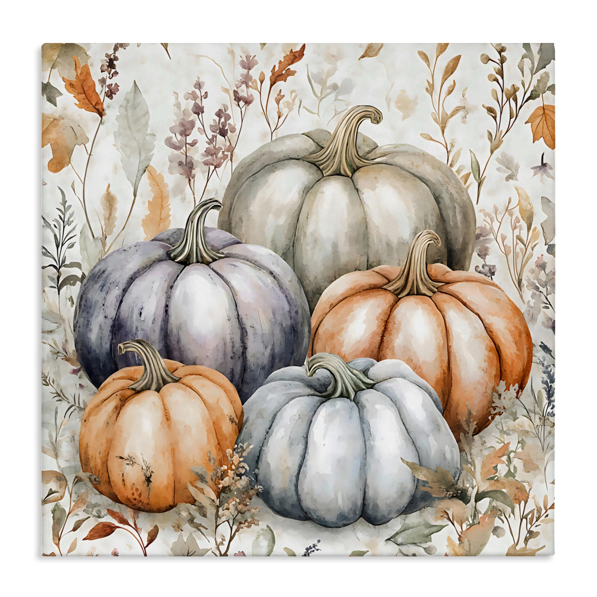 Stupell Industries Unframed 'Watercolor Pumpkin Harvest'| Canvas Art