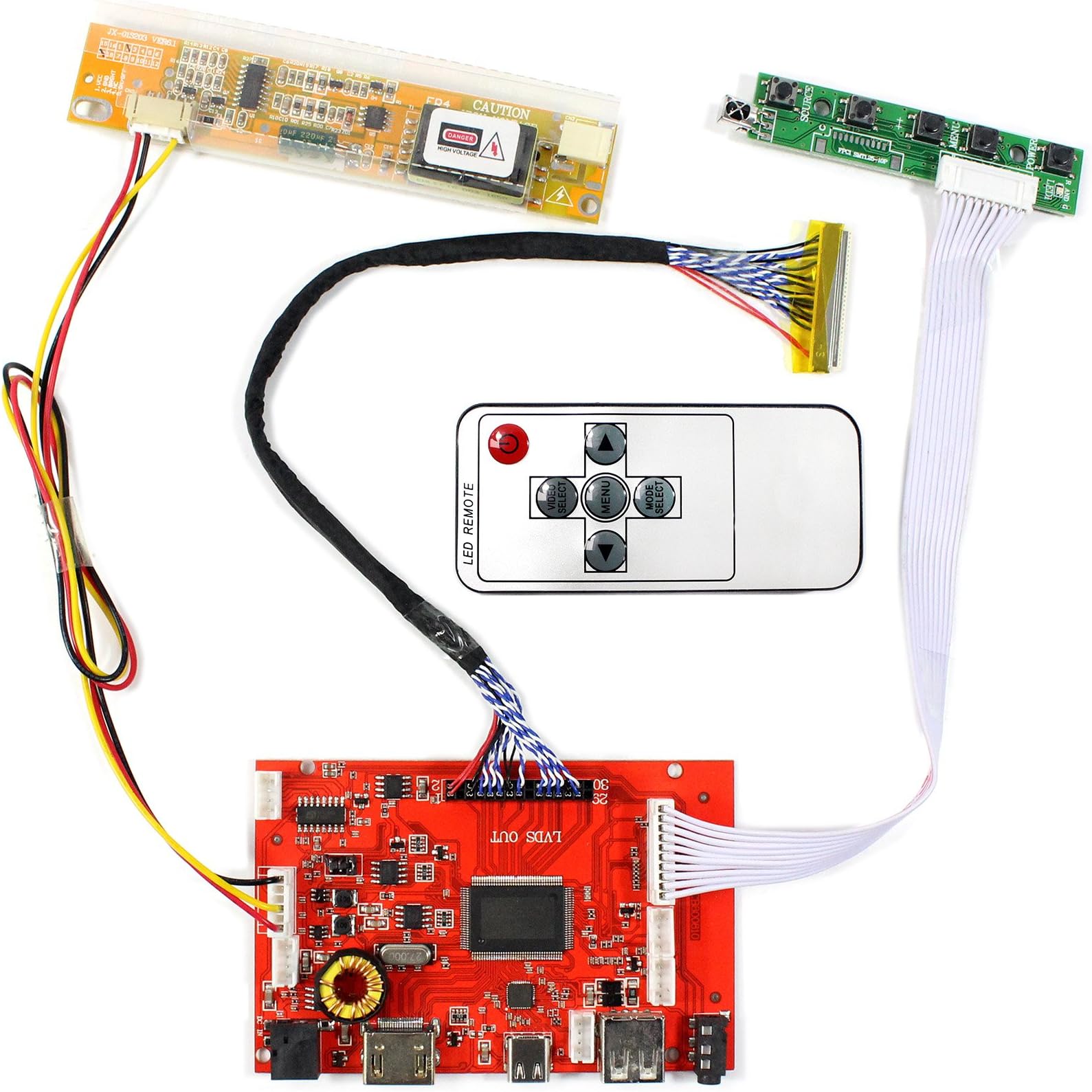HDM I TYPE C Input LCD Controller Board For 15.4" LP154WP1 17" B170PW06 LP171WPA 1440x900 30Pins LCD Screen