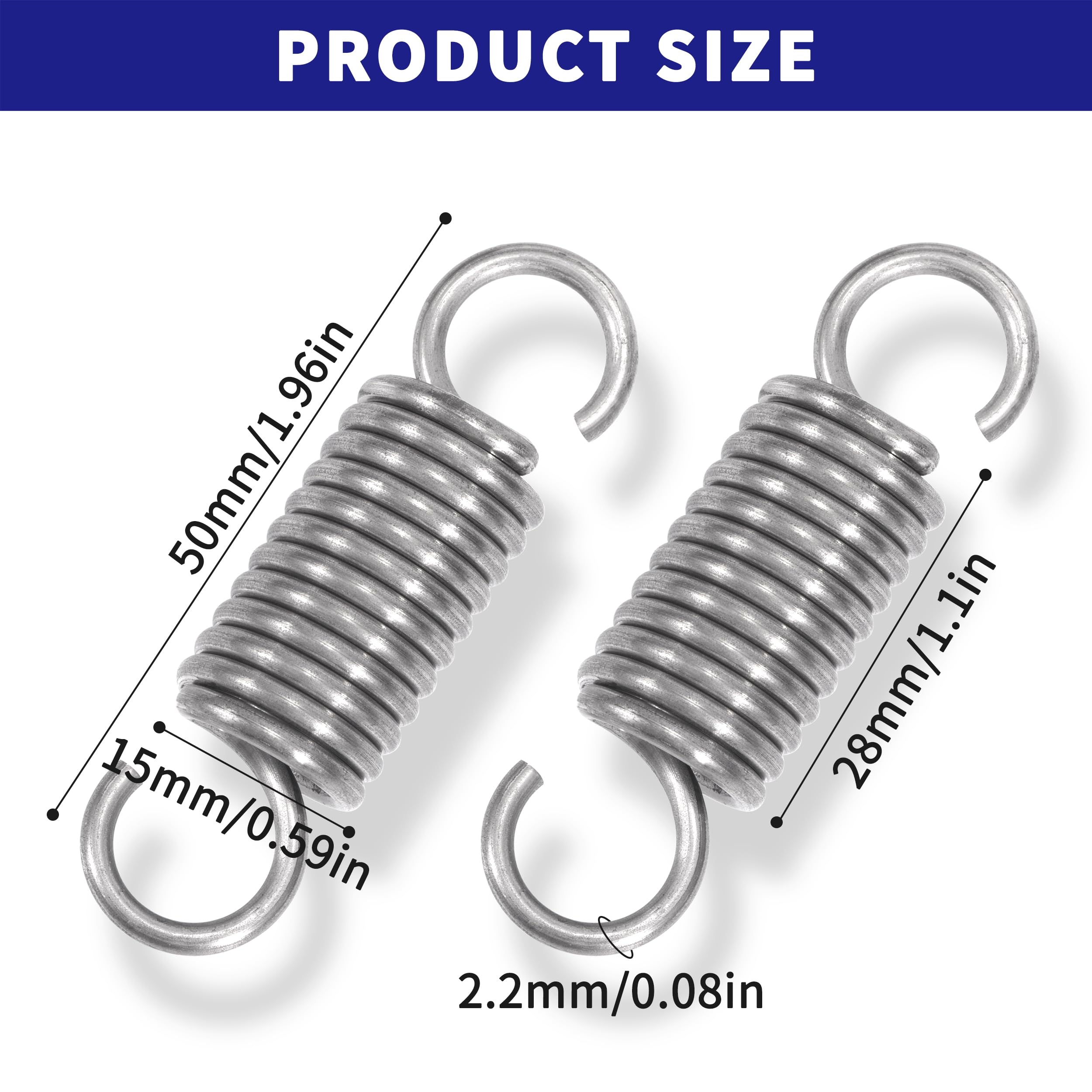 Tension Spring Length 10~120mm Wire Diameter 0.5mm Outer Diameter 3mm 304stainless Steel Open Tension Spring I.509686871 - View #12