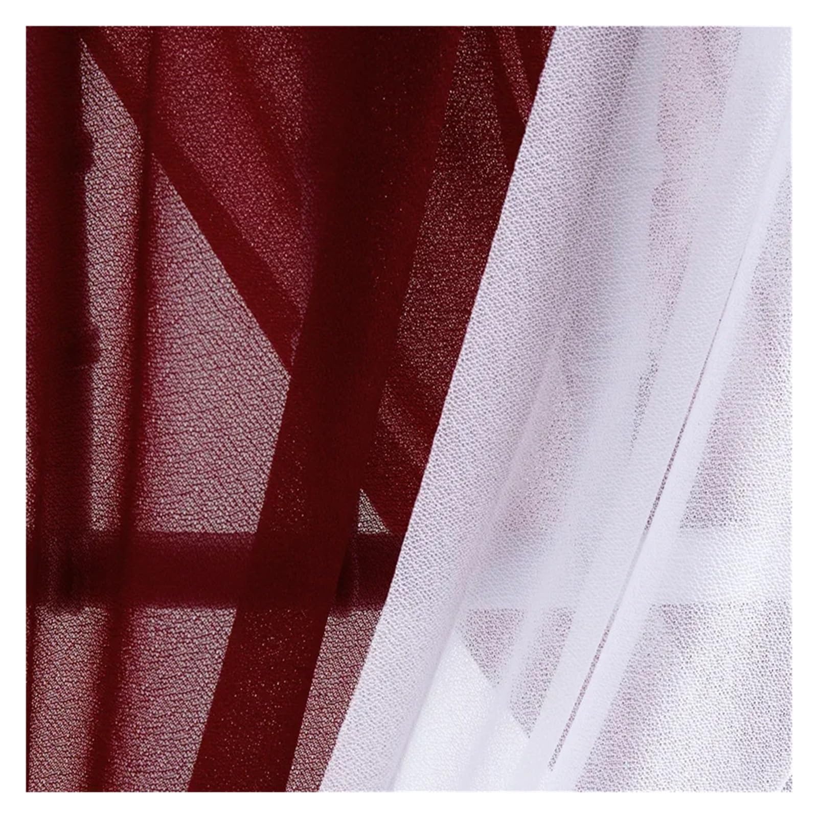 Dekoracyjne szarfy na krzesła, 20 szt., takich jak szyfonowa dekoracja krzesła ślubnego 17x250 cm(Pink and Burgundy)