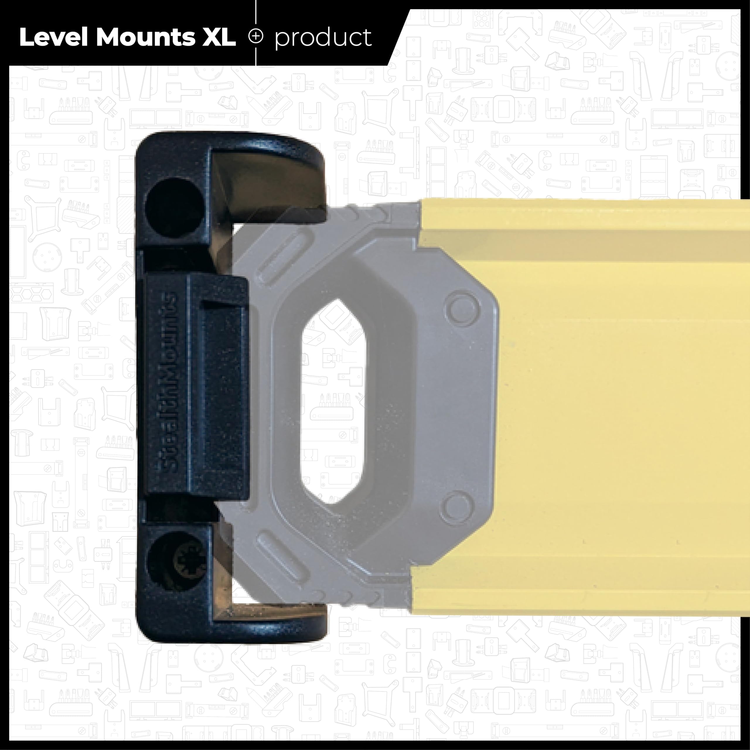 Supports De Tube StealthMounts V2 - Lot De 2, Noir, ABS - Pour Tubes Silicone, Mastic, Adhésif