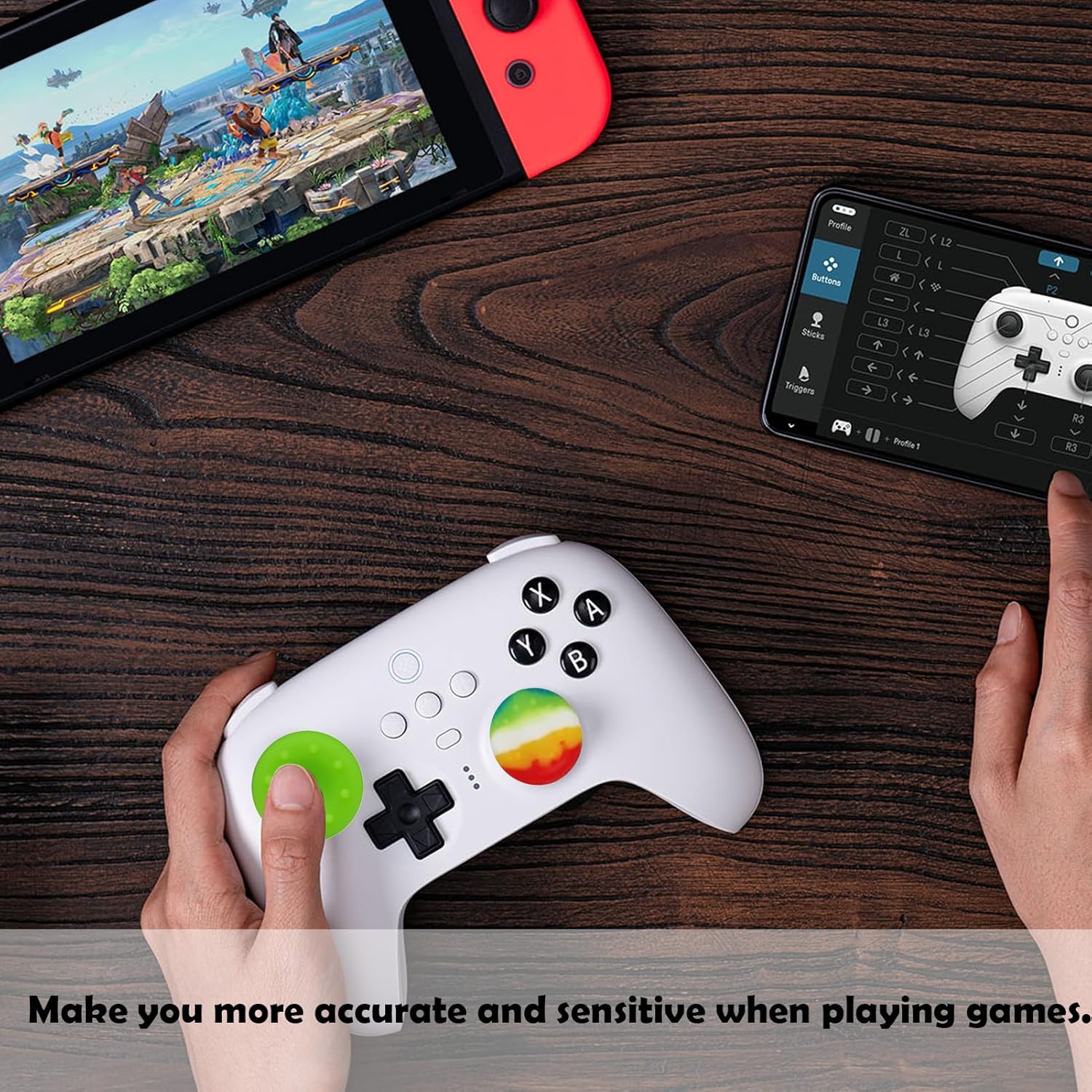 24PCS Non Slip for Xbox Controller Thumb Grips Durable Softable Thumb Grip Cap Cover Protection Accessories for Console Game Controller for PS2 PS3 PS4 Xbox Nintendo for Game Enthusiasts