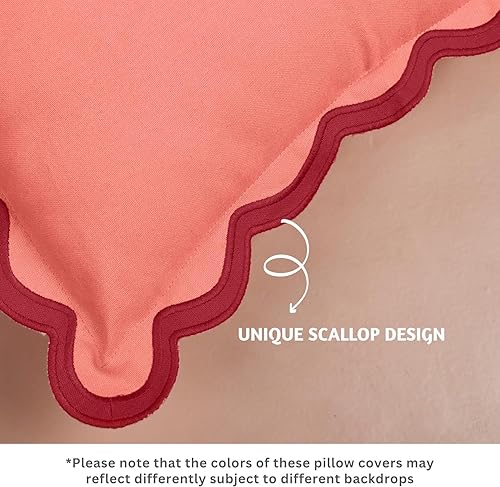 Miniatura 5 de Folkulture Fundas de almohada navideñas para sofá, almohadas decorativas de 20 x 20 pulgadas para sala de estar, 100% algodón, fundas de almohada