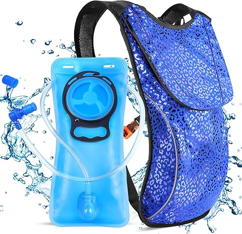 Rave Hydration Pack, Hydration Backpack with 2L Hydration Bladder, Festival Essential Water Backpack for Hiking, Running, Cycling, and Music
