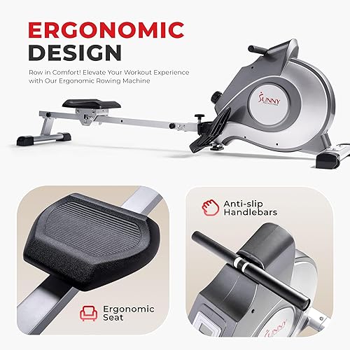Miniatura 4 de Sunny Health  Fitness Magnetic Rowing Machine with Optional Exclusive SunnyFit App and Smart Bluetooth Connectivity