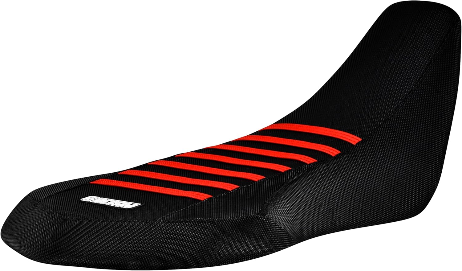 Enjoy Mfg Seat Cover - Compatible with Suzuki 2004-2009 Quadsport Z250 LTZ250 2x4 - #246 (All Black/Color Ribs) (All Black/Bright RED Ribs)