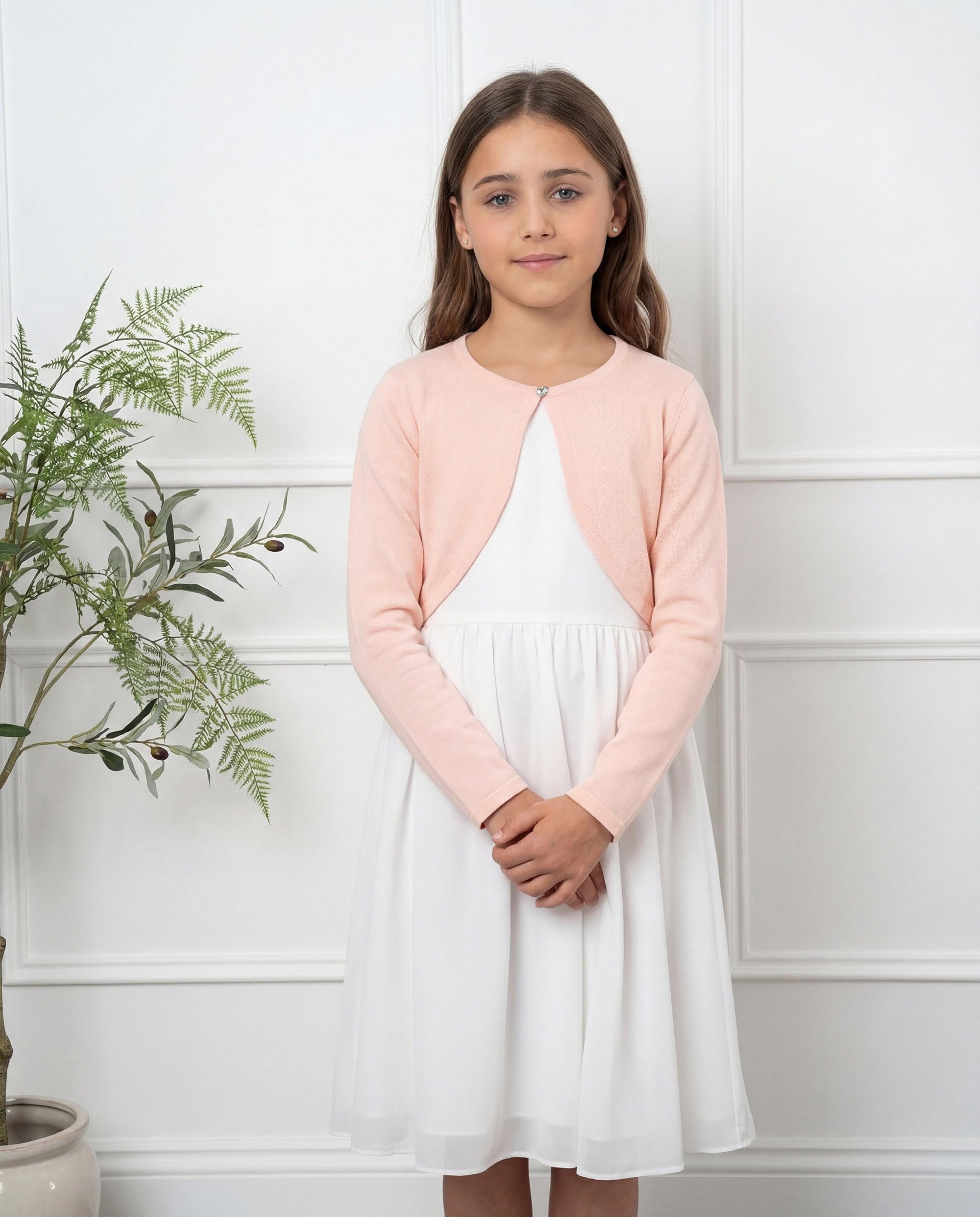 Bolerose Boléro Cardigan à Manches Longues pour Fille Enfant