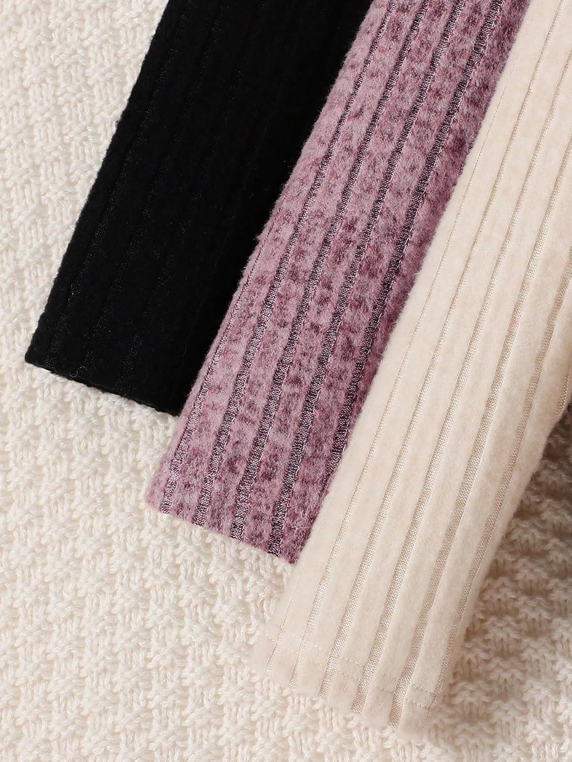 Girls Sweater Dresses 3 Packs Long Sleeve Kid Ribbed Knit Casual Dress Pullover Solid Fall Winter Dress for 8-12Y - Image 6