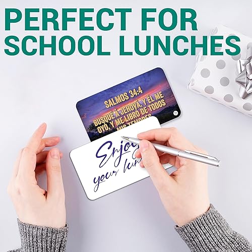 Miniatura 8 de 70 tarjetas de felicitación con versículos bíblicos españoles cita inspiradora de las Escrituras cristianas religiosas  Agradecimiento y aliento en