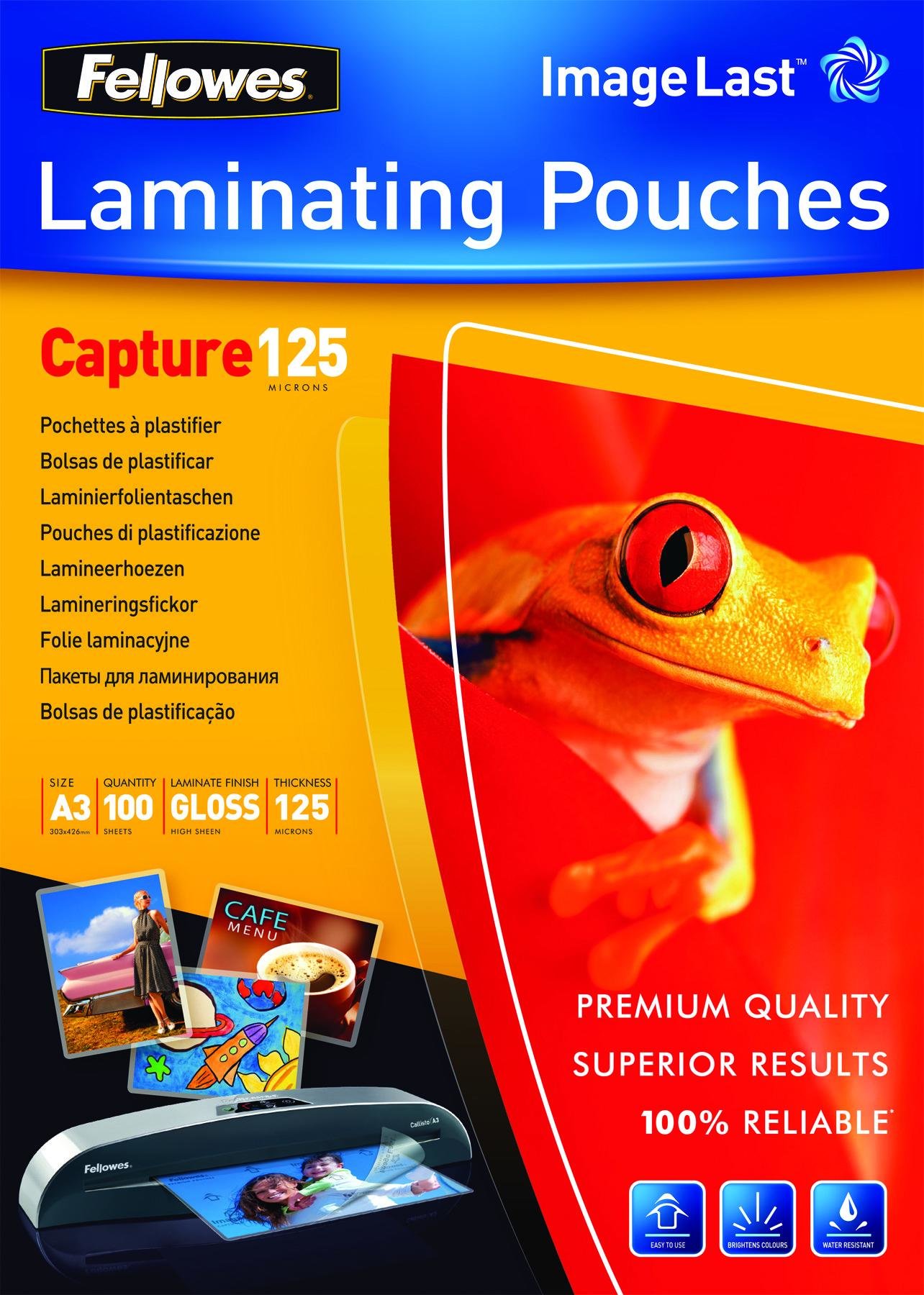 Fellowes 5307506 Laminiergerät, 1 mm, 42 cm, 29,7 cm, A3, transparent, aus Kunststoff