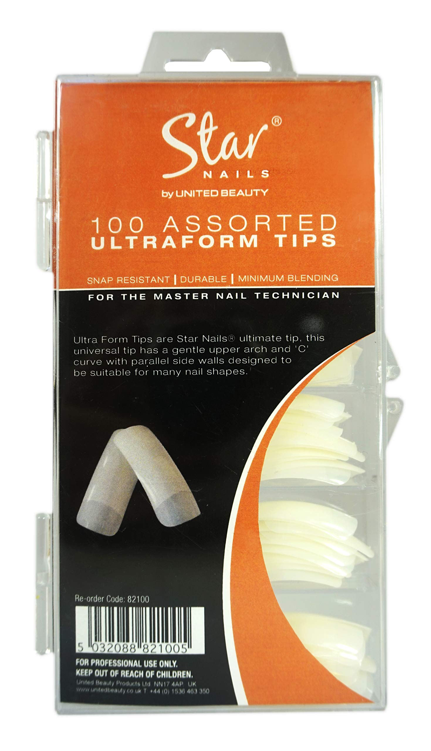 Star Nails Ultra Form Tips 100 Assorted - Pack of 100