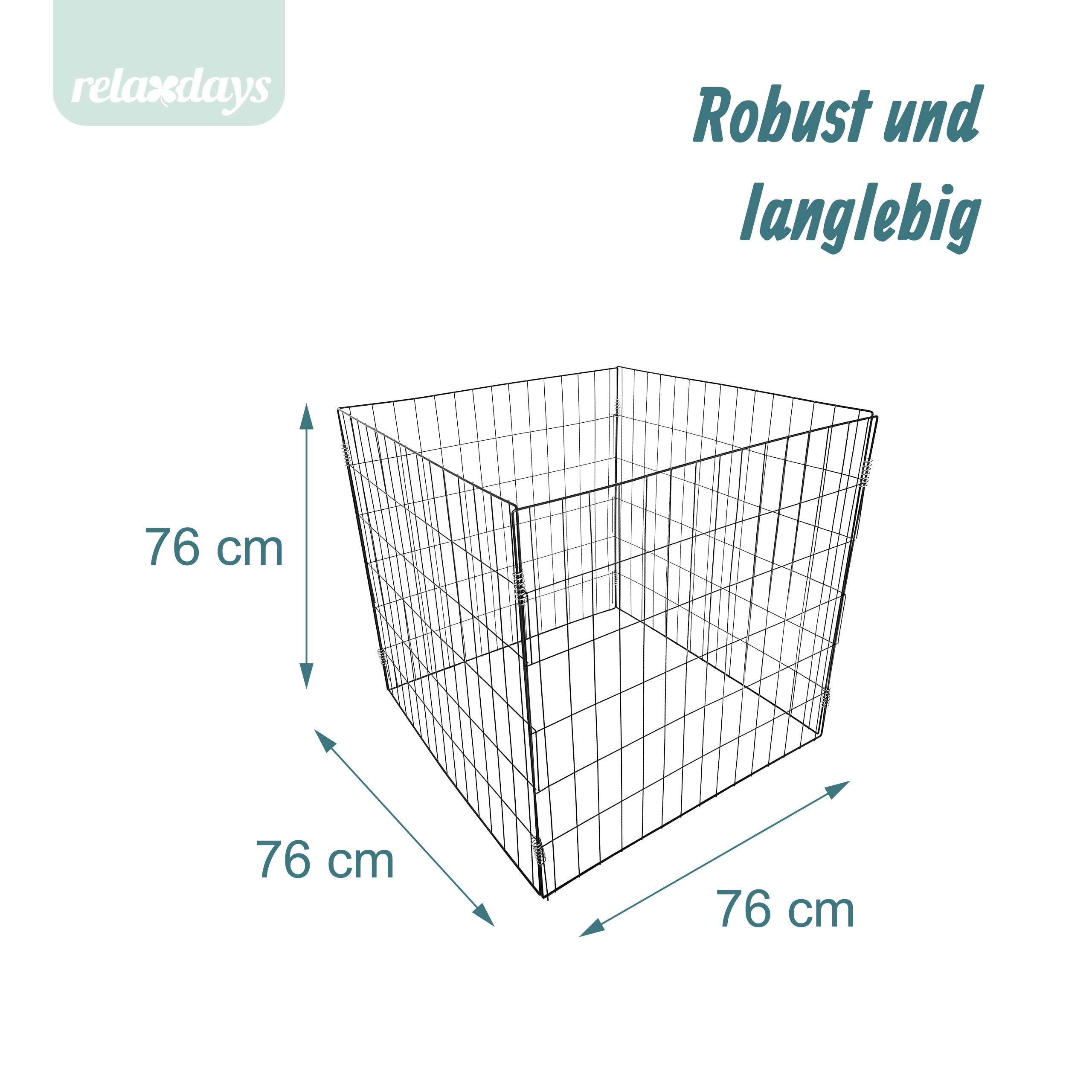 Relaxdays Komposter Metall, 2er Set, Biokomposter Garten, HBT 76x76x76 cm, pulverbeschichteter Drahtkomposter, Farbwahl