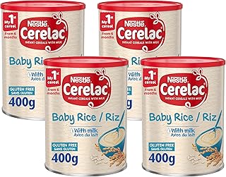 CERELAC Rice with Milk Infant Cereal, 6 months+, 400 g (Pack of 4)