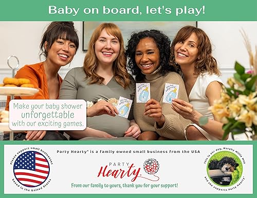 Miniatura 7 de Party Hearty Juegos de baby shower para niños, 40 boletos de lotería con emojis para rascar, ideas de juegos para bebés, juego para raspar, azul