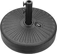 Vista 10 de YSSOA Base de sombrilla de mercado de 24.2 libras de 17.72 pulgadas, soporte redondo resistente para patio al aire libre, terraza, césped, jardín