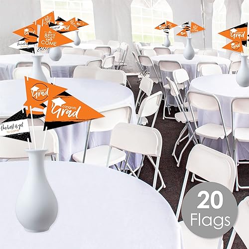 Miniatura 9 de Big Dot of Happiness Teal Grad - Best is Yet to Come - Triángulo turquesa turquesa para fiesta de graduación - Centro de mesa de bandera de banderín