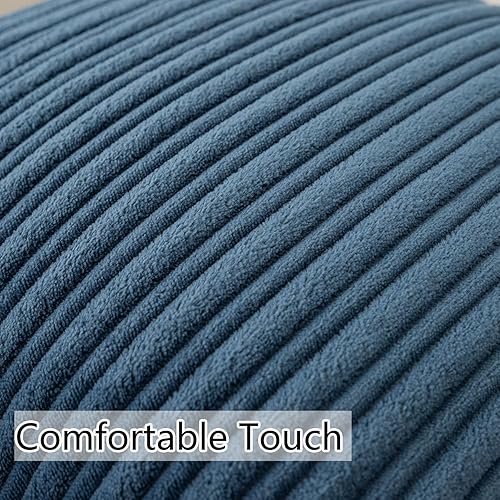 Miniatura 66 de UGASA - Juego de 2 fundas de almohada de terciopelo a rayas, funda decorativa para cojín con cremallera oculta para el hogar, sofá, dormitorio,