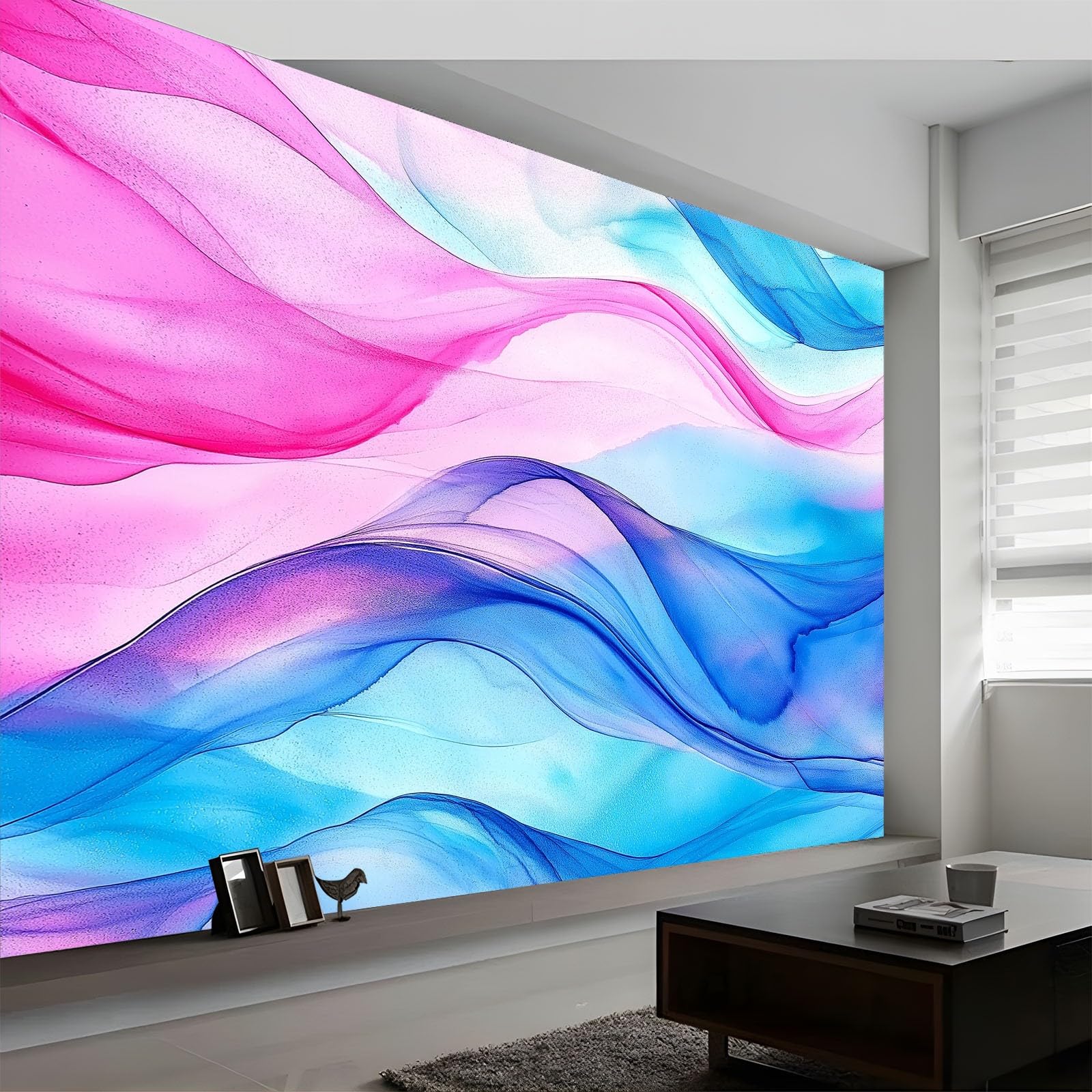Generico Falująca wir Nowoczesna Abstrakcyjna 3D Tapeta panoramiczna 350 x 256 cm, Fototapeta Włóknina | Dekoracja Fototapeta Sypialnia Kolor Dziecięcy,